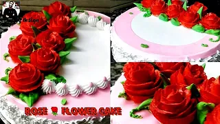 2 pound anniversary cake decoration 🌹 🎂 please support me 🙏 and subscribe my channel