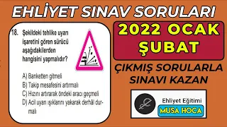 EN ÇOK SORULAN OCAK EHLİYET SINAV SORULARI - Ehliyet Sınav Soruları 2022 - Çıkmış Ehliyet Soruları