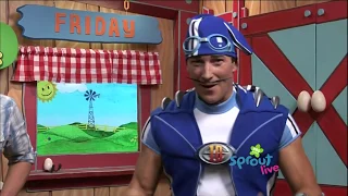 Sportacus on the Sunny Side Up show - LazyTown - make a sports candy pizza HD 1080p healthy kids day