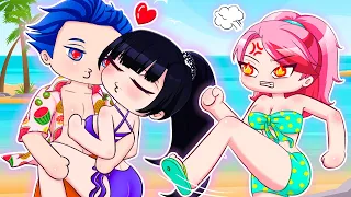 Fat Anna vs Lisa! Lisa Flirting Alex On The Beach| Gacha Life Animation | Gacha Rainbow Z Multiverse