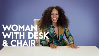 Kerry Washington's Lesson on Confidence | Woman with Desk and Chair | InStyle