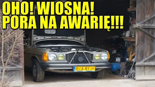 PIERWSZA RZECZ JAKĄ ROBI MERCEDES W123 300TURBODIESEL NA WIOSNĘ