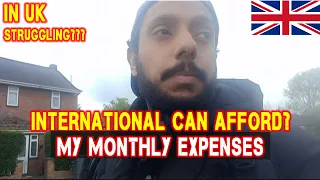 This is Shocking 😳 | Our Total Monthly Expenses In UK In 2024 as an International Student 🇬🇧 England