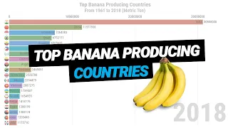 Los 20 principales países productores de banano  (1961-2018)