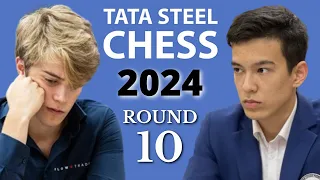 Max Warmerdam vs Nodirbek Abdusattorov | Tata Steel Masters 2024 | Round 10