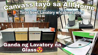 Canvass tayo ng Toilet bowl & Lavatory with cabinet sa All home daming magaganda!