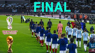 France vs Argentina Final - FIFA World Cup 2022 Full Match All Goals - Messi vs Mbappe PES Gameplay