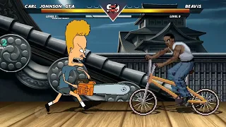 BEAVIS vs CJ GTA - Highest Level Insane Fight!