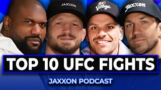 TOP 10 UFC FIGHTS OF ALL TIME with Rampage Jackson, Bear Degidio, TJ Dillashaw, Luke Rockhold