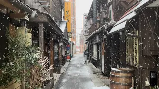 Heavy snow Fukushima Koriyama walk, Japan [4K HDR]