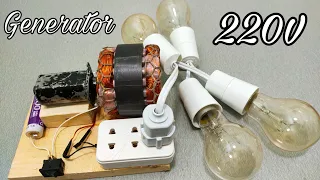 How to make 220v electrical Generator Using fan motor