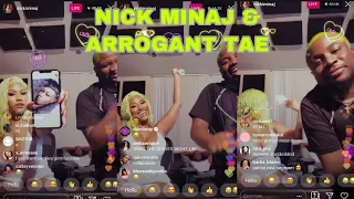 NICKI MINAJ AND ARROGANT TAE BING MESSY ON LIVE PRT 1