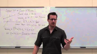 Calculus 3 Lecture 11.5:  Lines and Planes in 3-D