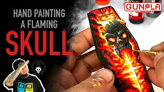 How To Freehand Flaming Skull | 2021 | Vallejo Mecha Colors