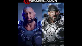 Gears of War Dave Bautista as Marcus Fenix Comparison #shorts