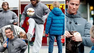 Ronaldo's surprise prank in italy street 🤫