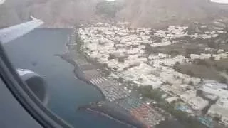 Sunrise! Aegean Airlines Airbus A321 Landing at Santorini Thira National Airport Greece