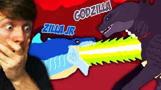 Reacting to GODZILLA vs ZILLA Jr the FIGHT