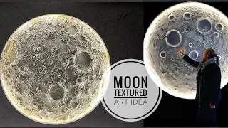 Moon Texture Artwork | How to Create Texture Art | 3D Art Idea |Easy Art Idea #art #viral #artwork