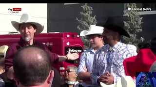 Trudeau panders to the Rodeo crowd @ the Calgary Stampede while being heckled, called "traitor"