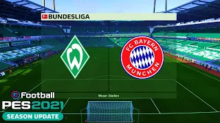 PES 2021 | Werder Bremen vs FC Bayern Munchen - Bundesliga 2020/21 Matchday 25 | Gameplay PC