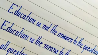 Education english handwriting practice / small boy