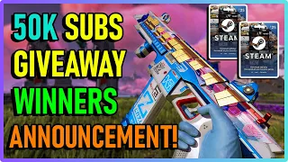 50K SUBS GIVEAWAY WINNERS ANNOUNCEMENT!🎉($25 Steam Gift Cards x2) #DCXGiveaway