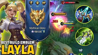 LAYLA ONE HIT DELETE BUILD & EMBLEM | BRUTAL DAMAGE/ MYTHICAL IMMORTAL | MLBB