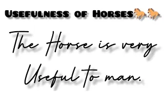 10 lines on Horse in English|🐎Essay on Horse in English|Essay on Horse 10 lines in English