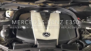 Mercedes Benz E350 Auxiliary battery & Main battery replacement (2009-2012)