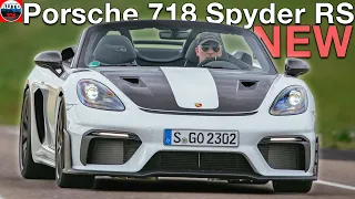 NEW 2024 Porsche 718 Spyder RS - LAUNCHED Driving, interior & exterior (White)