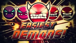 Beating the Easiest Demons of Every Difficulty - How to Get Better at Playing Demons!