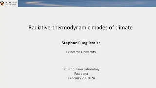 Radiative-Thermodynamic Modes of Climate