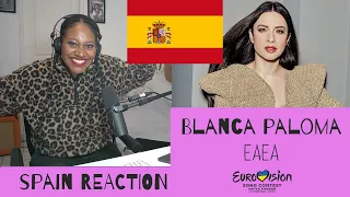 SPAIN EUROVISION 2023 REACTION | BLANCA PALOMA - EAEA