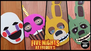 Cómo hacer Máscara de Puppet Mr.Cupcake Spring Bonnie y Springtrap DIY/Five Nights at Freddy's /FNAF