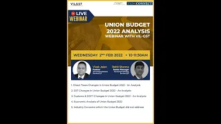 Union Budget 2022 Analysis TAX CONNECT and VILGST
