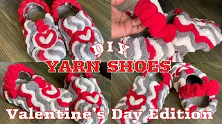 DIY YARN SHOES | VIRAL TIKTOK TREND | BADDIE ON A BUDGET | VALENTINE’S DAY OUTFIT IDEA | CRAFT