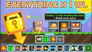 Selling My All Items for 1 WL!! | WORLD CHEAPEST SHOP!! OMG!! | GrowTopia