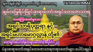 အရှင်သာရိပုတ္တရာ နှင့်အရှင်မဟာမောဂ္ဂလ္လာန် တို့၏ ထေရာအပါဒါန်တရားတော် (၂) - ပဲခူးဆရာတော်အရှင်တေဇောသာရ