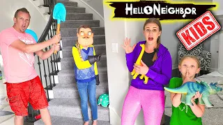 Kid Hello Neighbor in Real Life in Our House!!! Toy Scavenger Hunt!