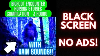 REAL BIGFOOT ENCOUNTER STORIES In The RAIN! Black Screen and NO ADS!!  3 HOUR COMPILATION