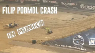 Filip Podmol - Crash at NIGHT of the JUMPs Munich 2017