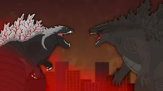 Godzilla Ultima vs Legendary Godzilla  |  EPIC BATTLE  |  Singular Point vs MonsterVerse Animation