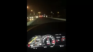 New Audi R8 V10 plus, night drive