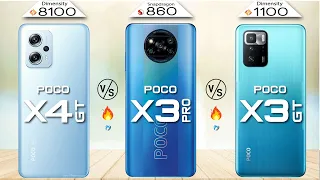 POCO X4 GT vs POCO X3 Pro vs POCO X3 GT  AnTuTu Benchmark |Camera | Display | Full Comparison