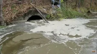 Lake Drain Culvert Collapsing, Causing Sinkhole/Flood Hazard