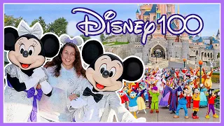 DISNEY 100th Anniversary at DISNEYLAND PARIS | 100 Disney Characters on MAIN STREET USA! AD