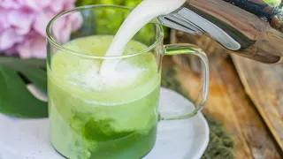 Iced Matcha Latte 🍵 Rezept ohne Schnitt - So lecker und gesund Grüntee Zubereitung Mr Flury