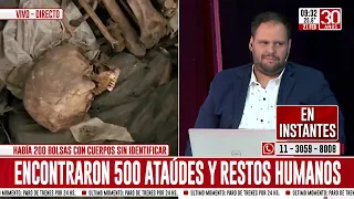 Encontraron 500 ataúdes abandonados y 200 bolsas con restos humanos en un cementerio