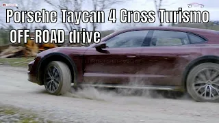 2022 Porsche Taycan 4 Cross Turismo OFF-ROAD drive - Electric Car